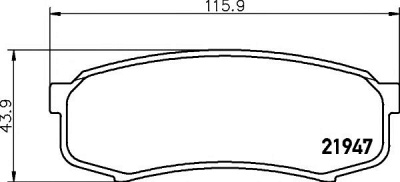 HELLA PAGID 8db355016831 -  Комплект тормозных колодок, дисковый тормоз